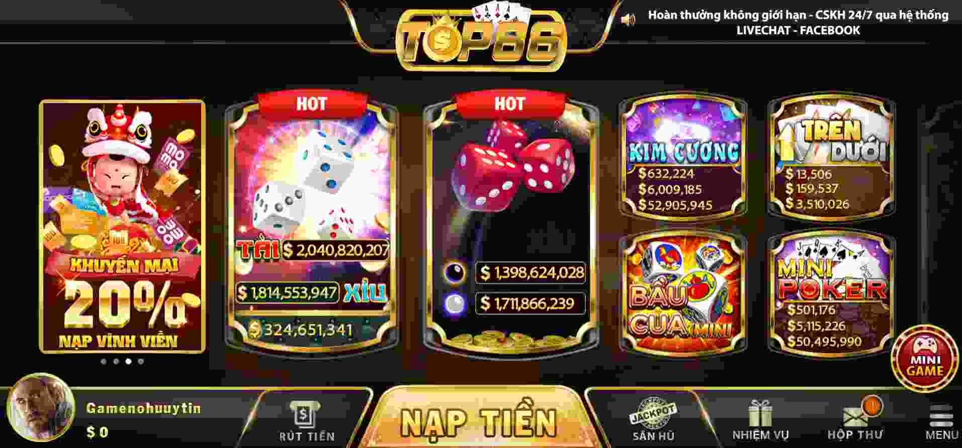 Win23 tặng thưởng từ 3x đến 5x cho hai lần nạp tiền đầu tiên của bạn - Win23